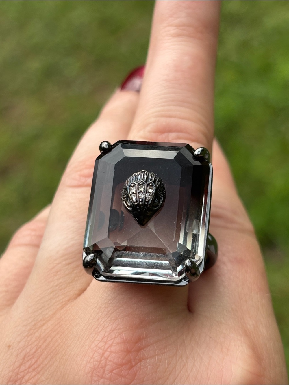 Kurt Geiger London Stone & Pavé Eagle Head Statement Ring NWOT